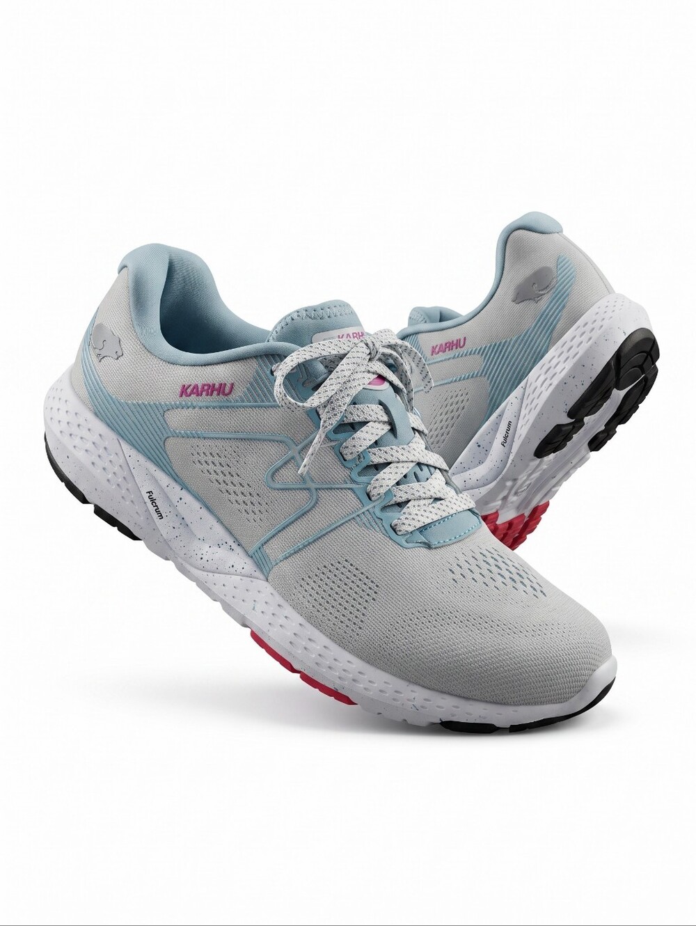Karhu Women's Light Gray and Light Blue Running Sneakers